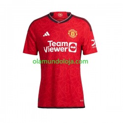 Camisola Manchester United Mulher Equipamento Primeiro 2023-2024 Manga Curta